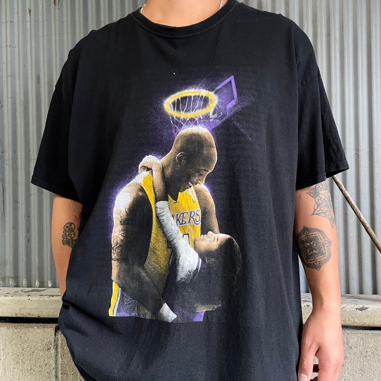 Majestic NBA LOSANGELES LAKERS ロサンゼルスレイカーズ KOBE BRYANT コービーブライアント 両面プリント ノースリーブ スポーツプリントTシャツ メンズM /eaa337409