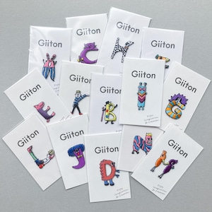 〈再入荷〉Giiton アルファベットワッペン(A〜N)
