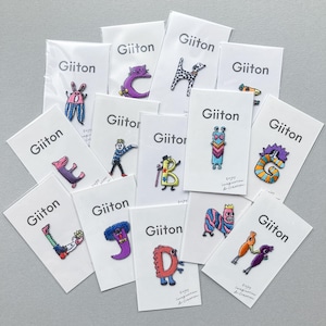 〈再入荷〉Giiton アルファベットワッペン（A〜N）