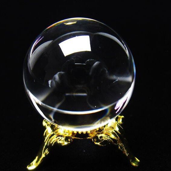 水晶 丸玉 ブラジル産 24mm 一点物  おまかせ便 141-6437
