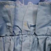 フラダンス 衣装 ワンピース ドレス ブルー系 パフスリーブ ロングワンピース フリル ワントーン 花柄 可愛い 華やか 明るい ふわふわ ハワイアン アロハ ハワイアンプリント フラ ダンス レッスン 練習