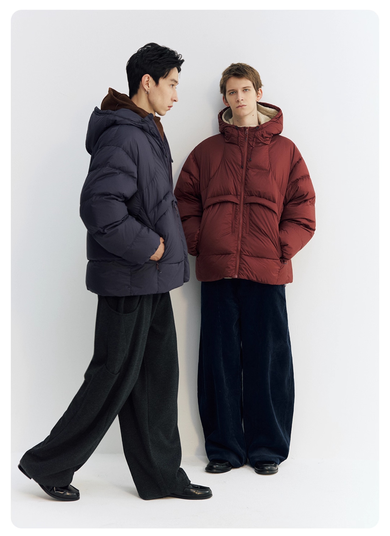 NORYBRAND Hooded Puffy Down Jacket