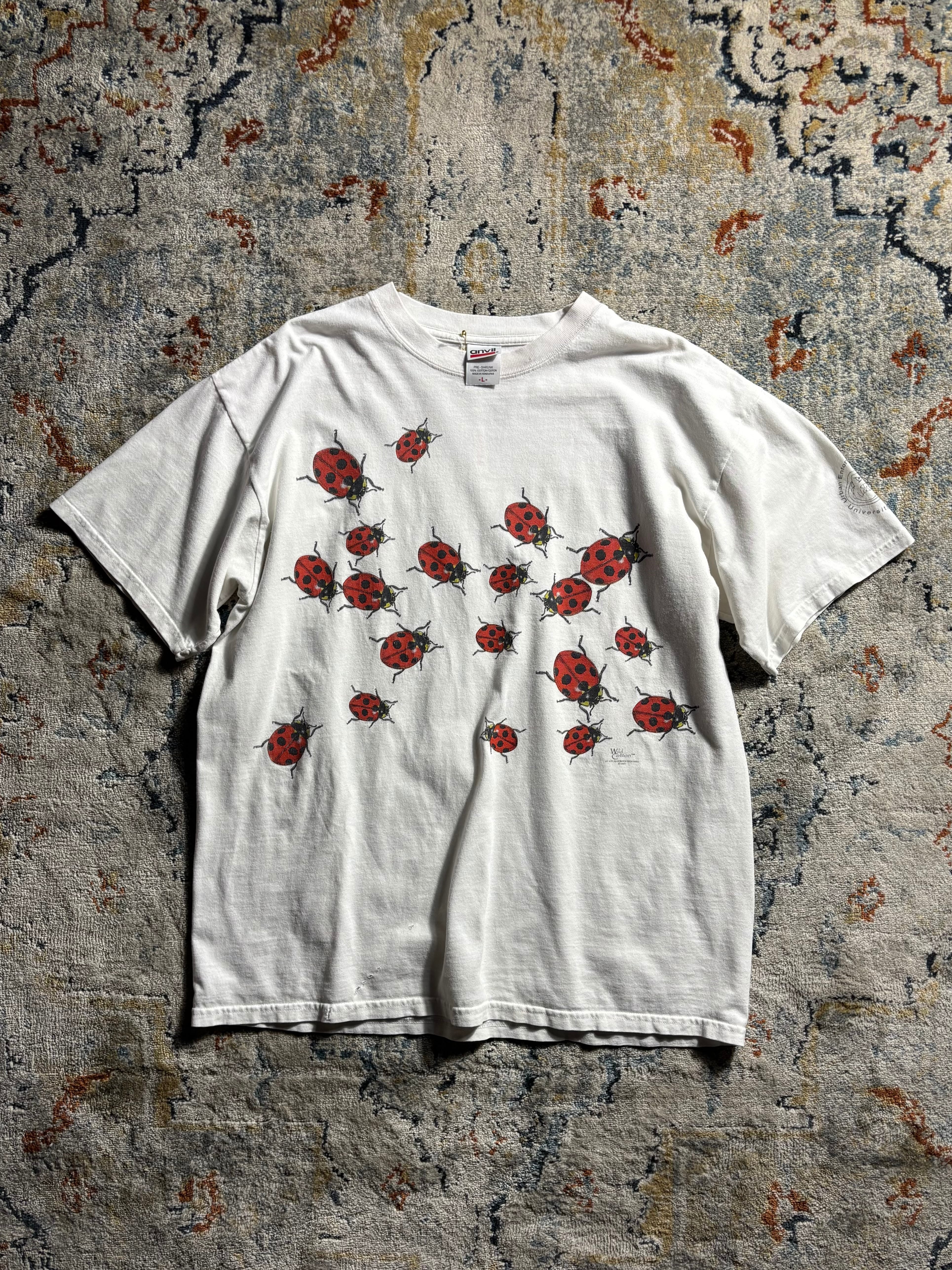 90s Wild Cotton てんとう虫プリント Tシャツ 90s 