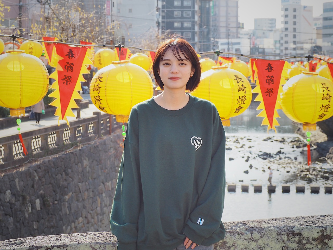 “2022 COLLABORATION SWEATSHIRT” colour Deepgreen×White - 5