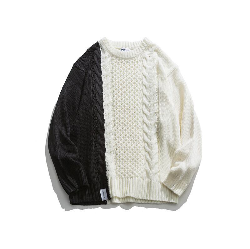 【新作】【送料無料】 洋服ロードヴィンテージese冬ラウンドネックユース長袖トレンドプルオーバールーズカラーブロックラウンドネックセーター-アリババ ロング ウィンター 冬物 Oネック ビンテージ hip6-161155271630055