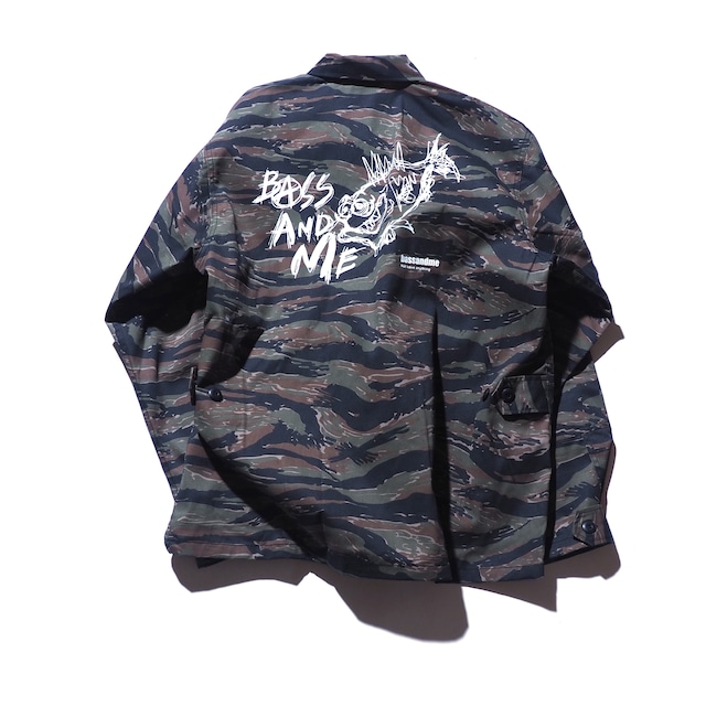 bassandme battle dress uniform "CLASH LONELY" TYPE-TIGER STRIPE CAMO-WHITE