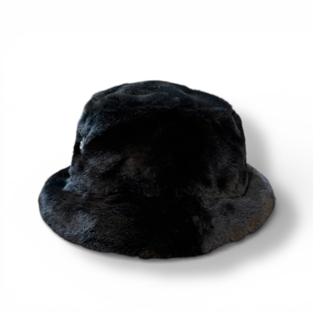 alo】【Faux Fur Bucket Hat】バケットハット ファー ブラック ロゴ