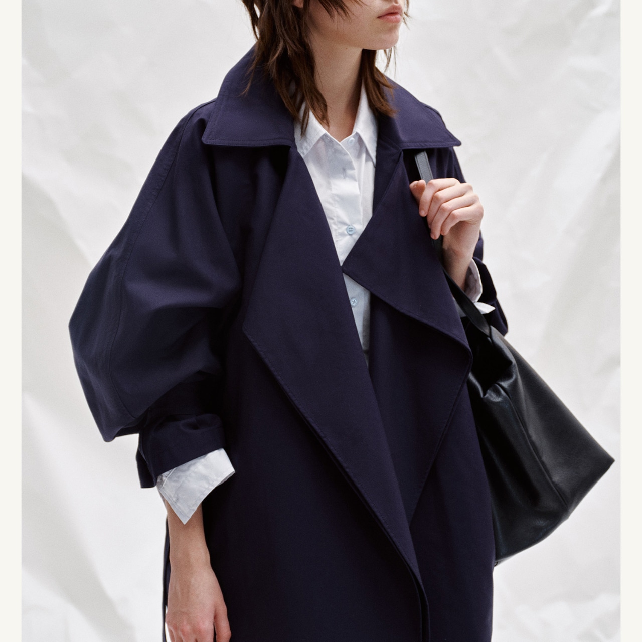 Belted Oversized Jacket T4317