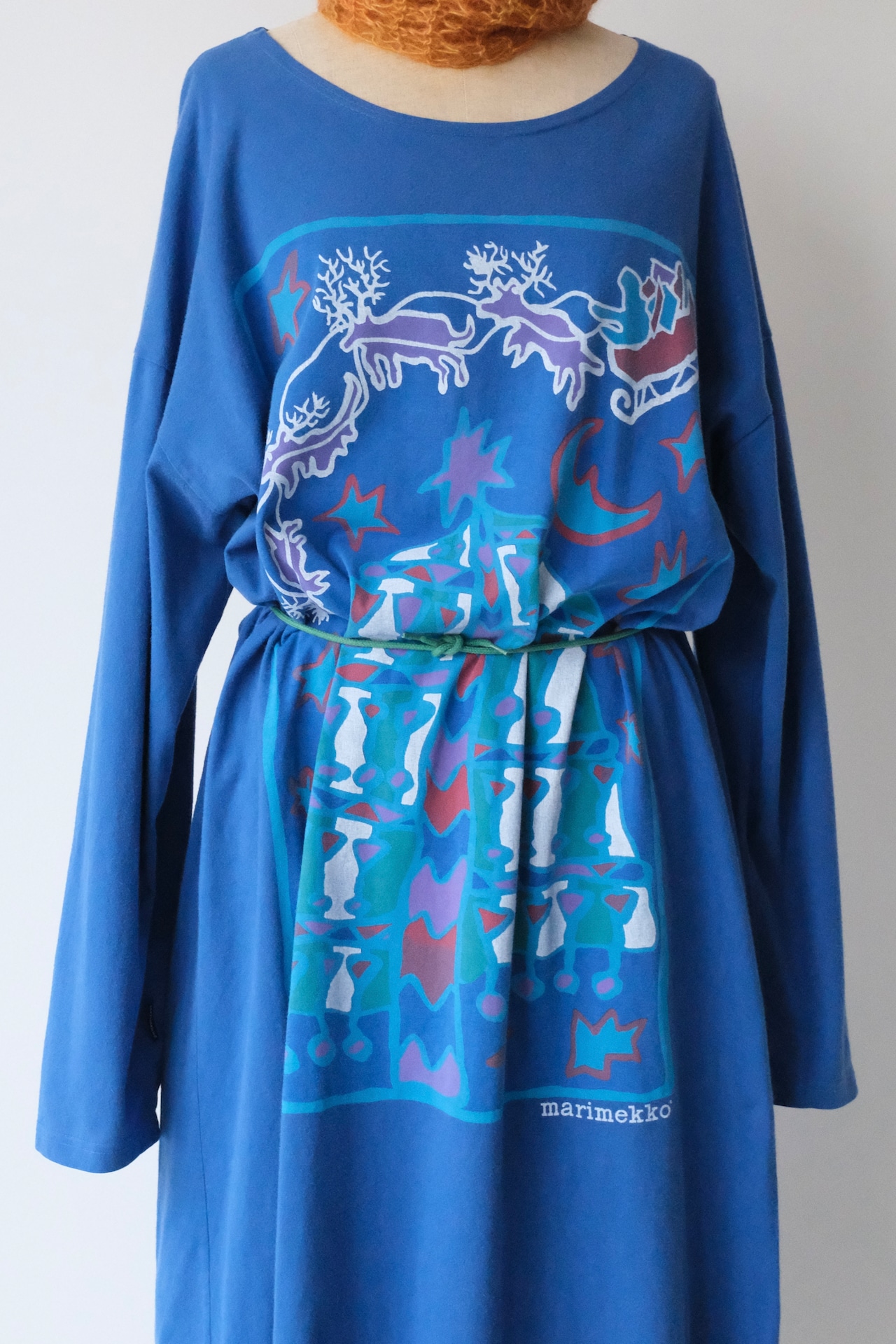 Marimekko blue Christmas dress t-shirt