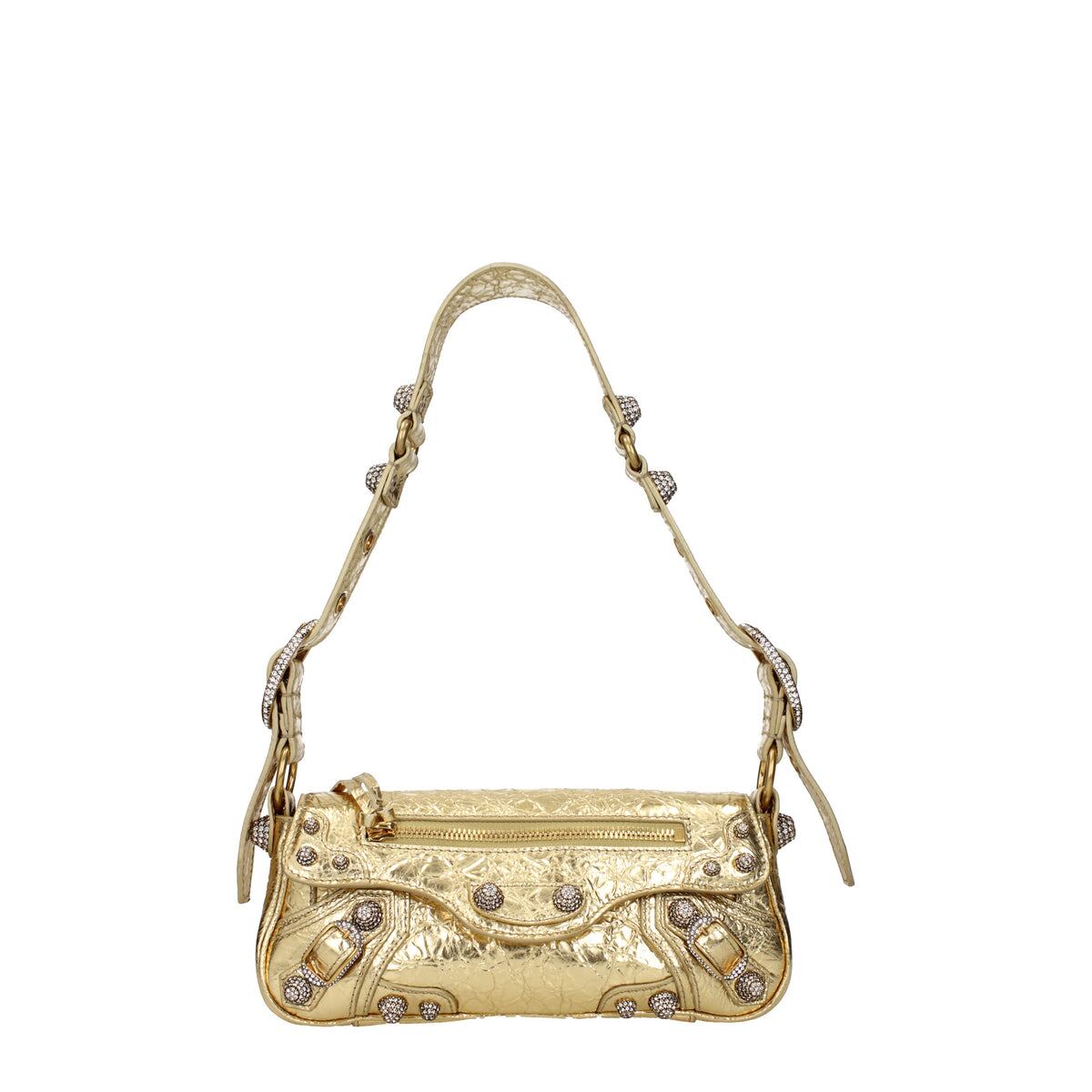 【新品】BALENCIAGA バレンシアガ レディース ショルダーバッグ レザー ゴールド 7716702AAYW8018