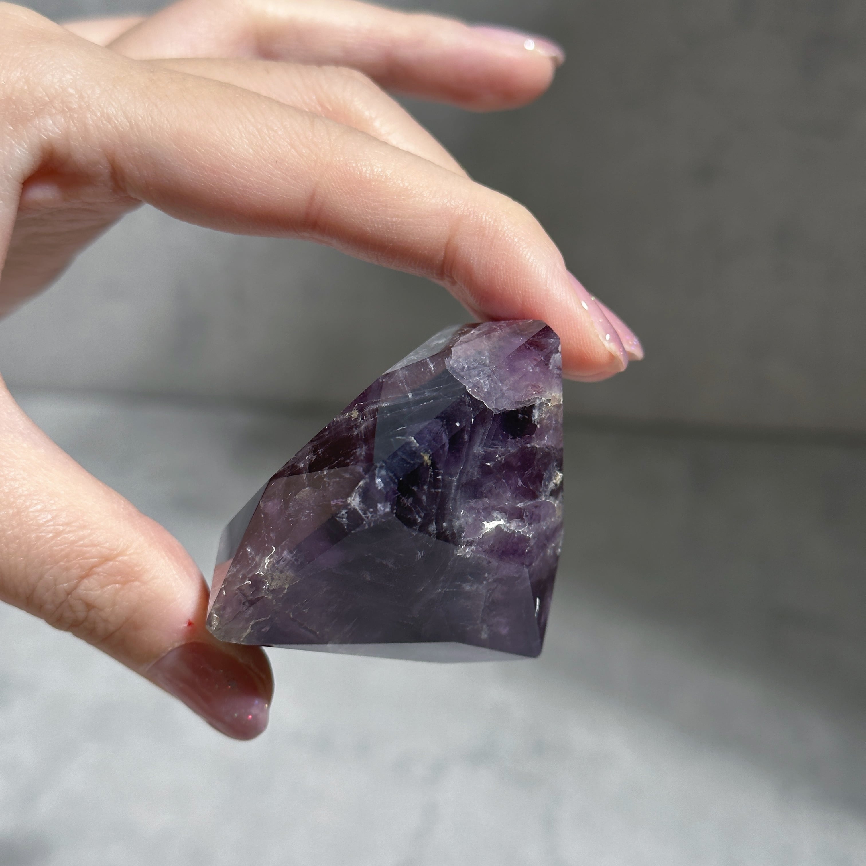 アメジスト ダイヤモンドカット01◇Amethyst Diamond◇天然石・鉱物