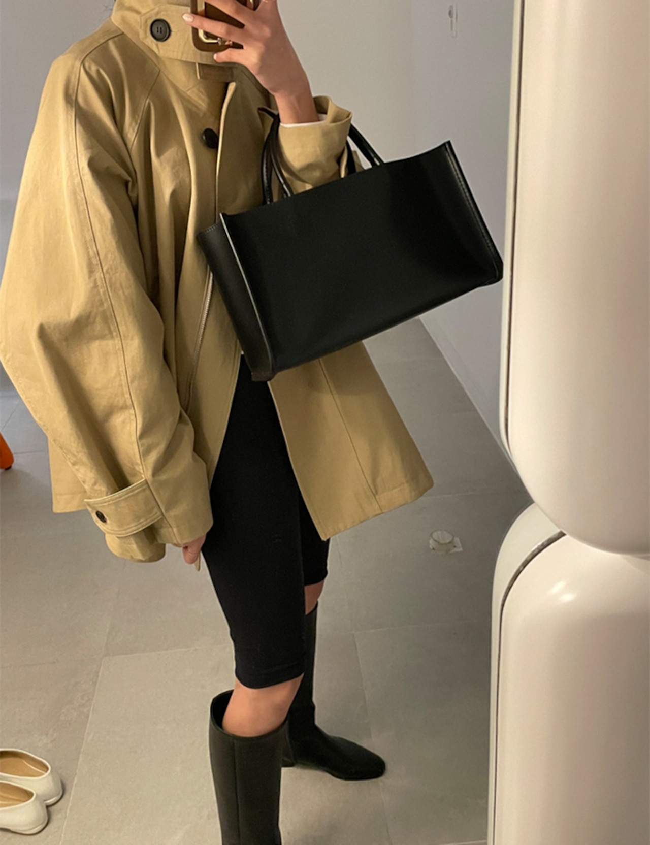 【新作5%OFF・3日間】Merci Half Trench-Coat_2colors