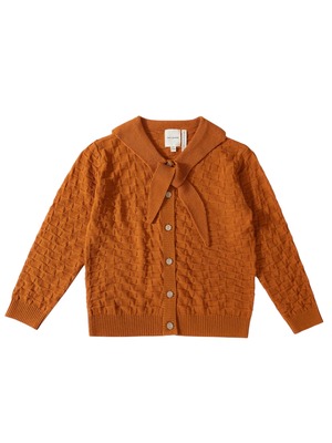 【Knit planet】Collar Cardigan Gingerbread