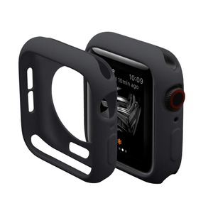 【努力特価】対応Apple Watch SE/SE2/6/5/4 44ｍｍ専用ケース アップルウォッチシリーズ 6 スクラブカバー シンプル シリコン材質 TPU素材 擦り傷防止 防衝撃 全面保護 Apple Watch 4 保護カバー（ブラック｜Apple Watch SE/SE2/6/5/4 44ｍｍ）