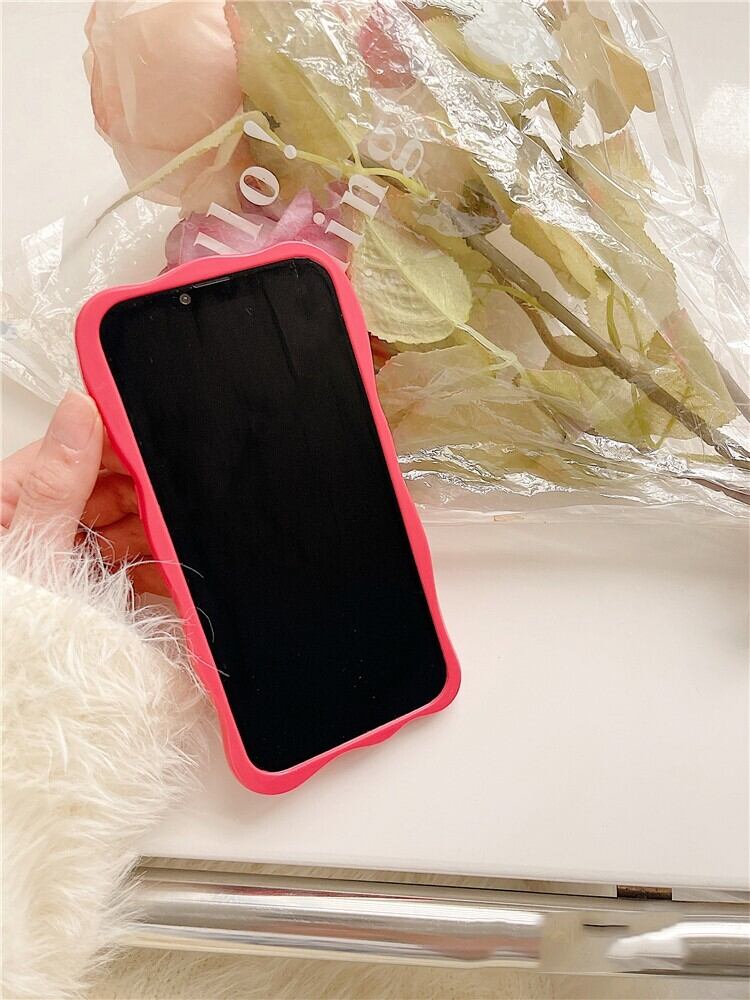 iPhone14 ProMax/13/12ケース もちもち 立体的 無地 可愛い 八色