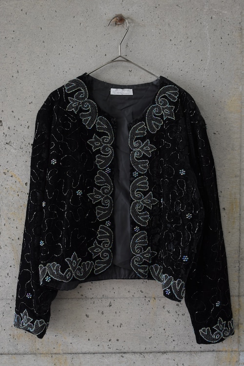 Beaded velour jacket