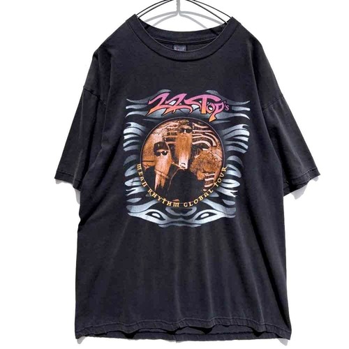 【ZZ Top - MEAN RHYTHM GLOBAL TOUR】Vintage Official Tour T-Shirt【1997s】Vintage Print T-Shirt