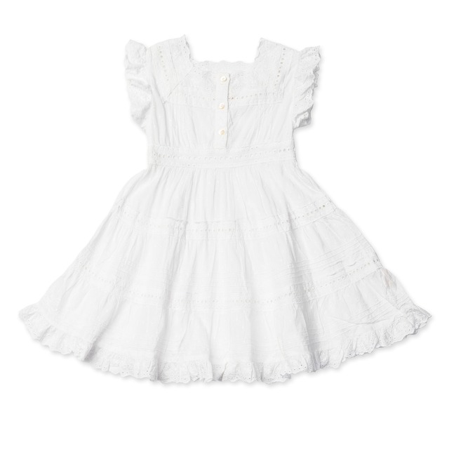 Lali Kids / Matilda Dress - Pearl Broderie Englaise