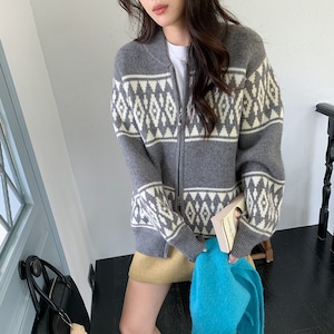 nordic zip-up jacket J00131