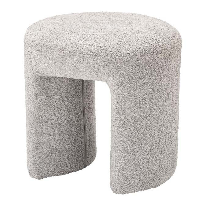 円形スツール 背もたれ付き グレー ホワイト ROUND STOOL （スツール）【 スツール 丸椅子 ラウンド チェア イス