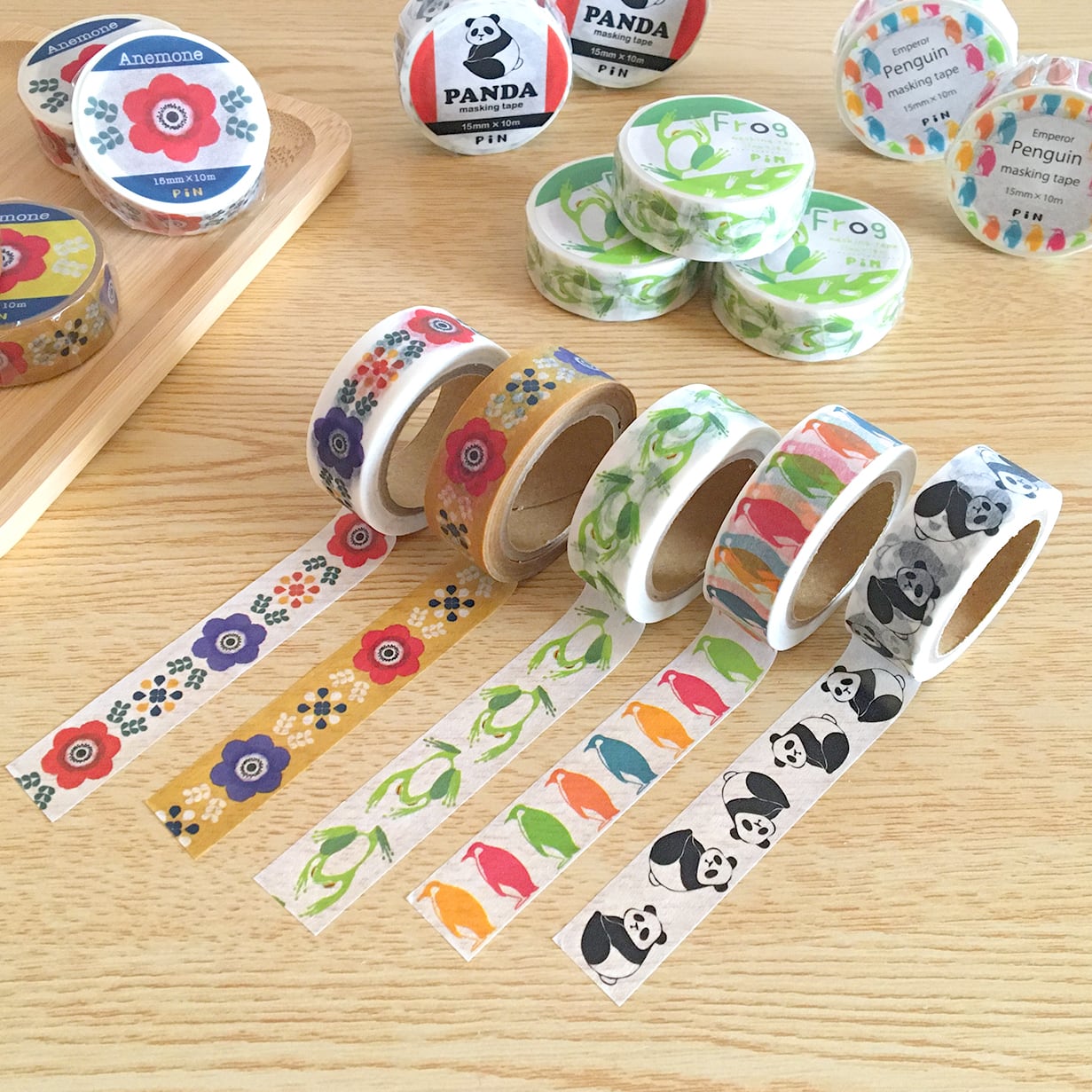 マスキングテープ〈選べる2個セット〉15mm幅 マステ おしゃれ 可愛い