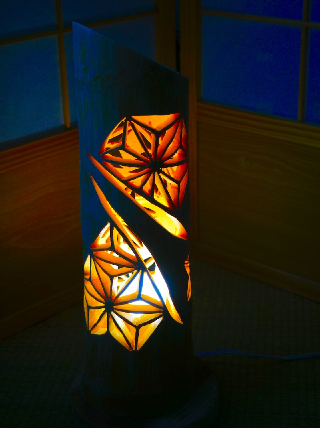 ◇全面彫◇竹灯り・竹あかり・竹灯籠・竹灯篭・竹ランプ ～～ 癒しの  