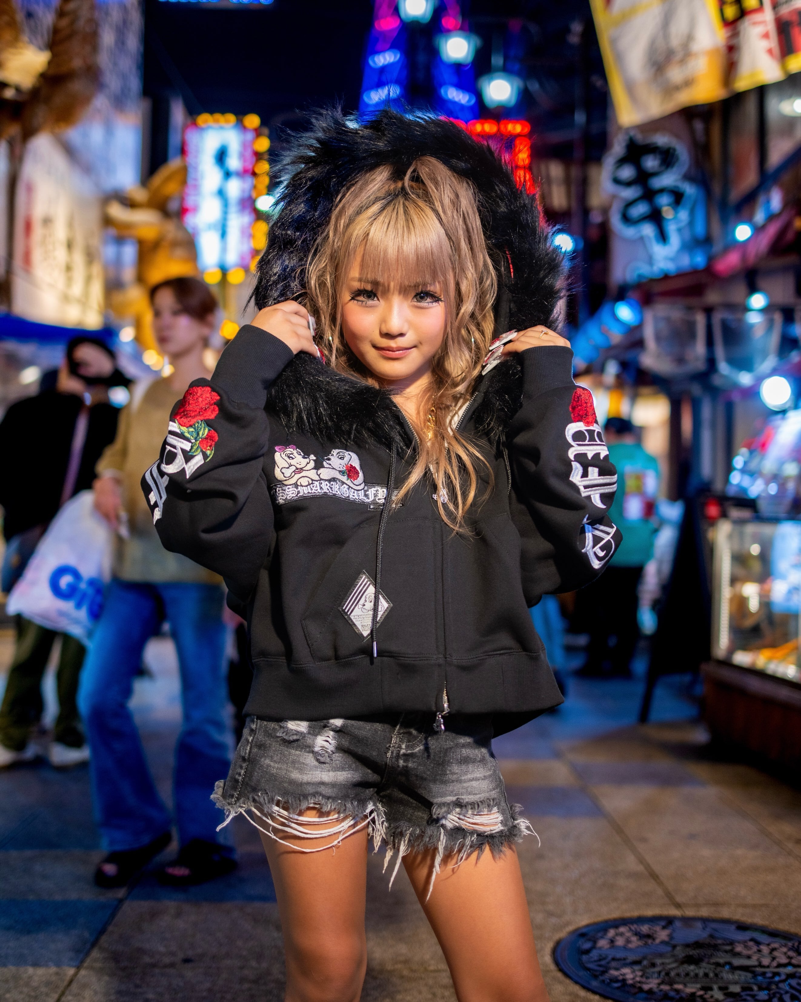 GALFY×Rafu&Co】ワンッ‼︎ROSEちゅー犬ZIPパーカー | GRATIFY