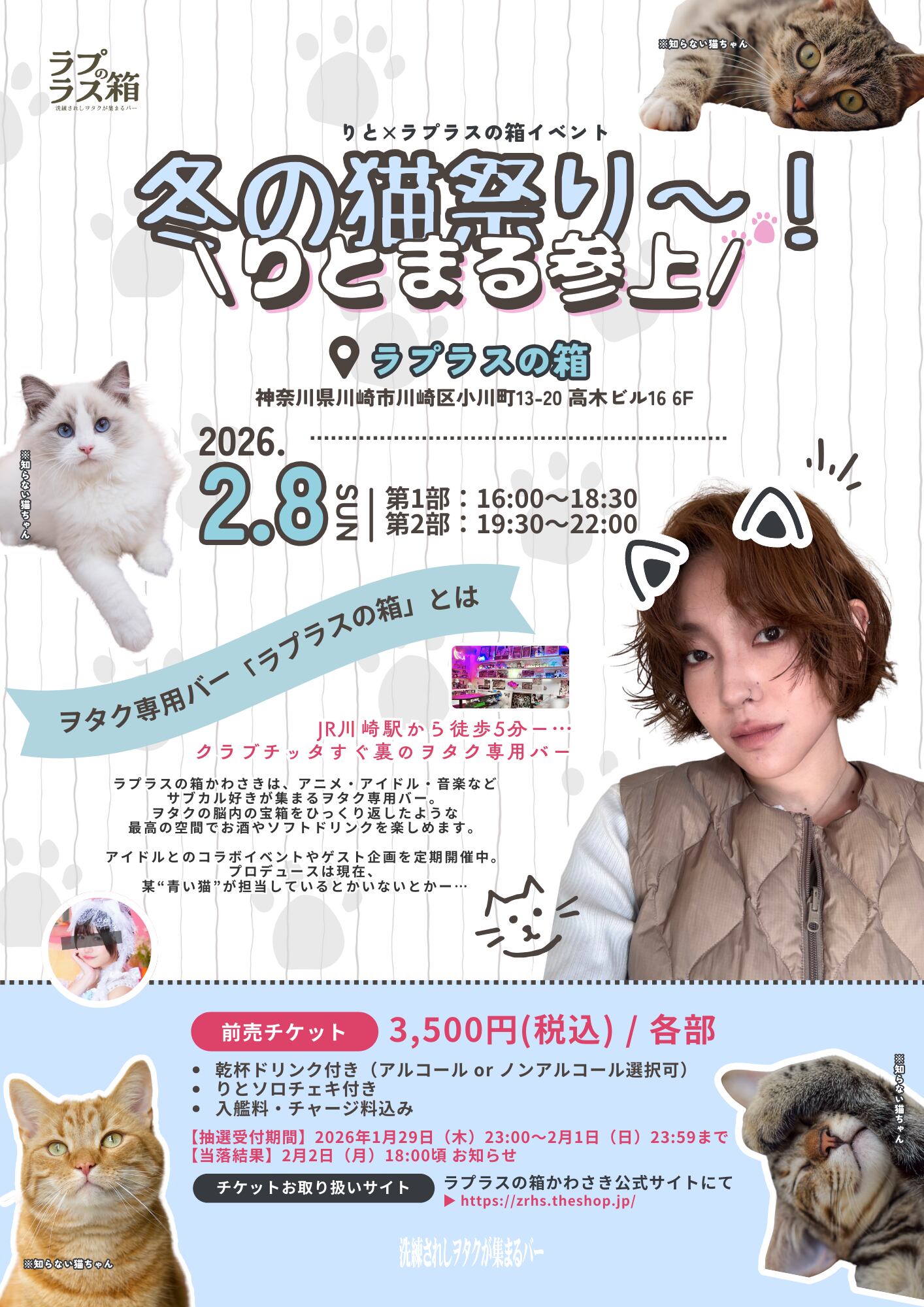 抽選受付】 2月8日（日）開催『冬の猫祭り〜りとまる参上