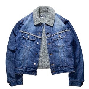 vintage D&G denim boa jacket