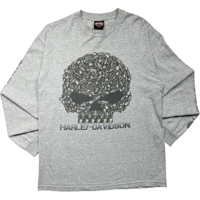 《XL》Harley-Davidson ハーレーダビッドソン ロングTシャツ グレー no.9597