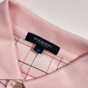 BURBERRY LONDON バーバリーロンドン チェック柄 半袖 ポロシャツ サイズ M /ピンク系 メンズ 三陽商会