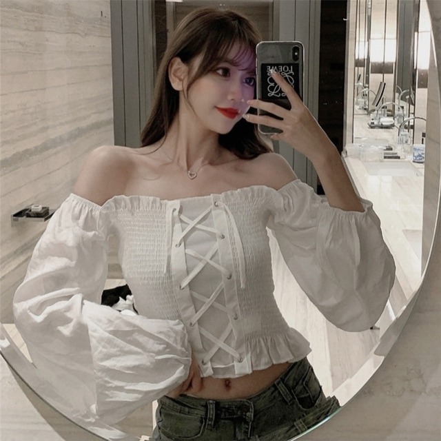 スタンダードシャツ オータムカラーブラウス レディース ロング レトロ 大人ガーリー スウィート キュート カジュアル 秋物 ハンチェンe61965472886