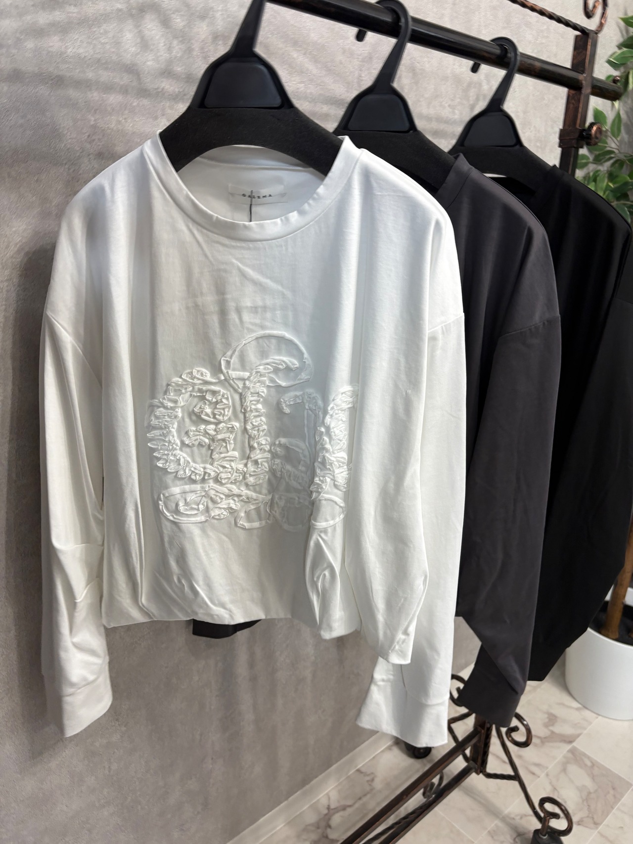 【GALENA】レース刺繍バルーンロンT 70062-4103
