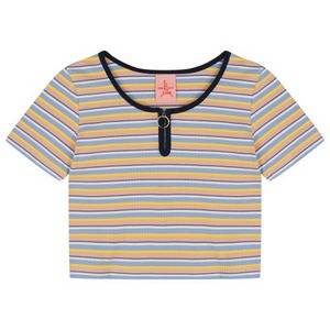 [HIGH SCHOOL DISCO] Stripe crop t-shirt 正規品 韓国ブランド 韓国ファッション Tシャツ