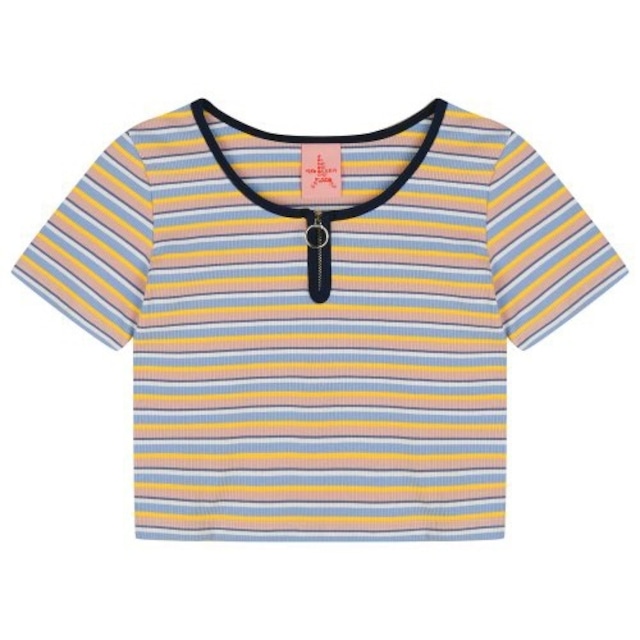 [HIGH SCHOOL DISCO] Stripe crop t-shirt 正規品 韓国ブランド 韓国ファッション Tシャツ