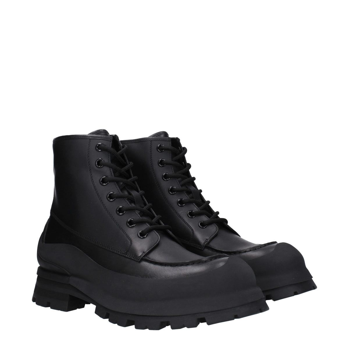 【新品】ALEXANDER MCQUEEN アレキサンダーマックイーン メンズ アンクルブーツ レザー ブラック 758769WHLZ41000