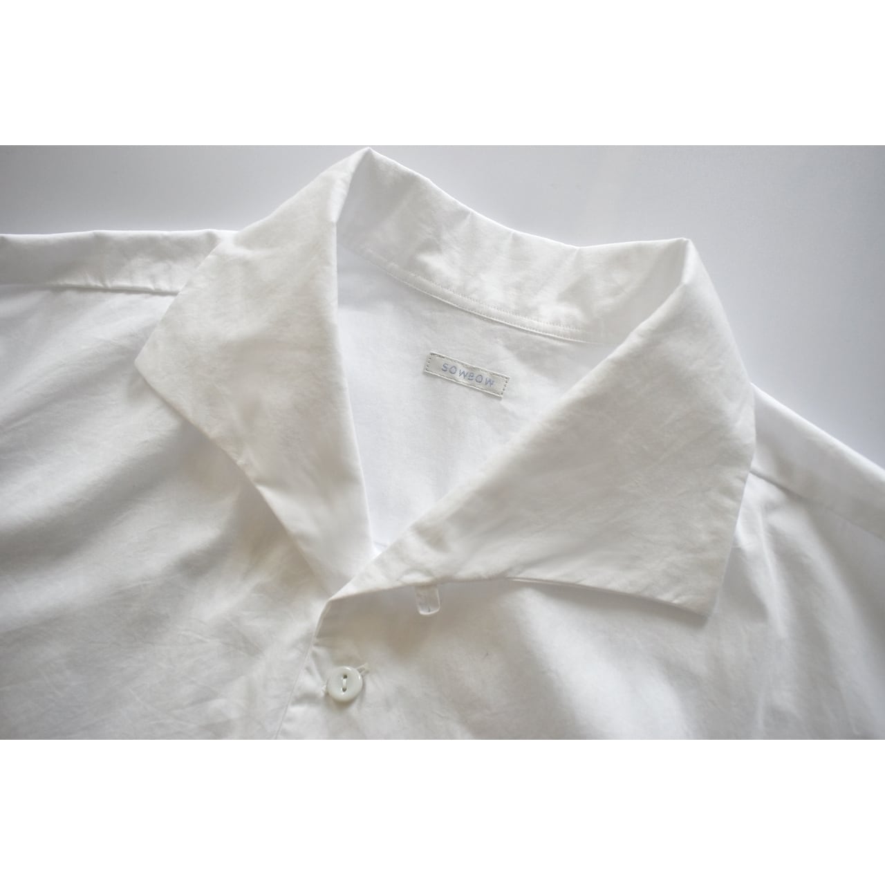 SOWBOW / 蒼氓シャツ (A) One-piece Collar Wide Fit Broad