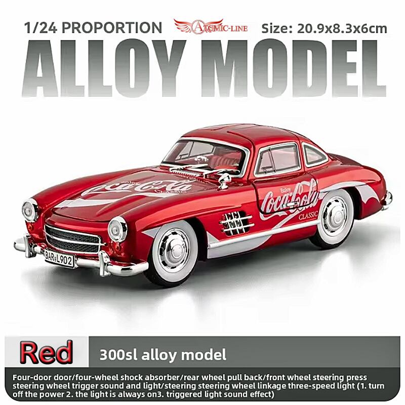 メルセデス ベンツ 300SL クーペ 1/24 ミニカー 全2色 エンジン