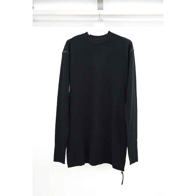 [The Viridi-anne] (ザヴィリディアン) VI-3729-07 12G STITCHED SWEATER (BLACK)