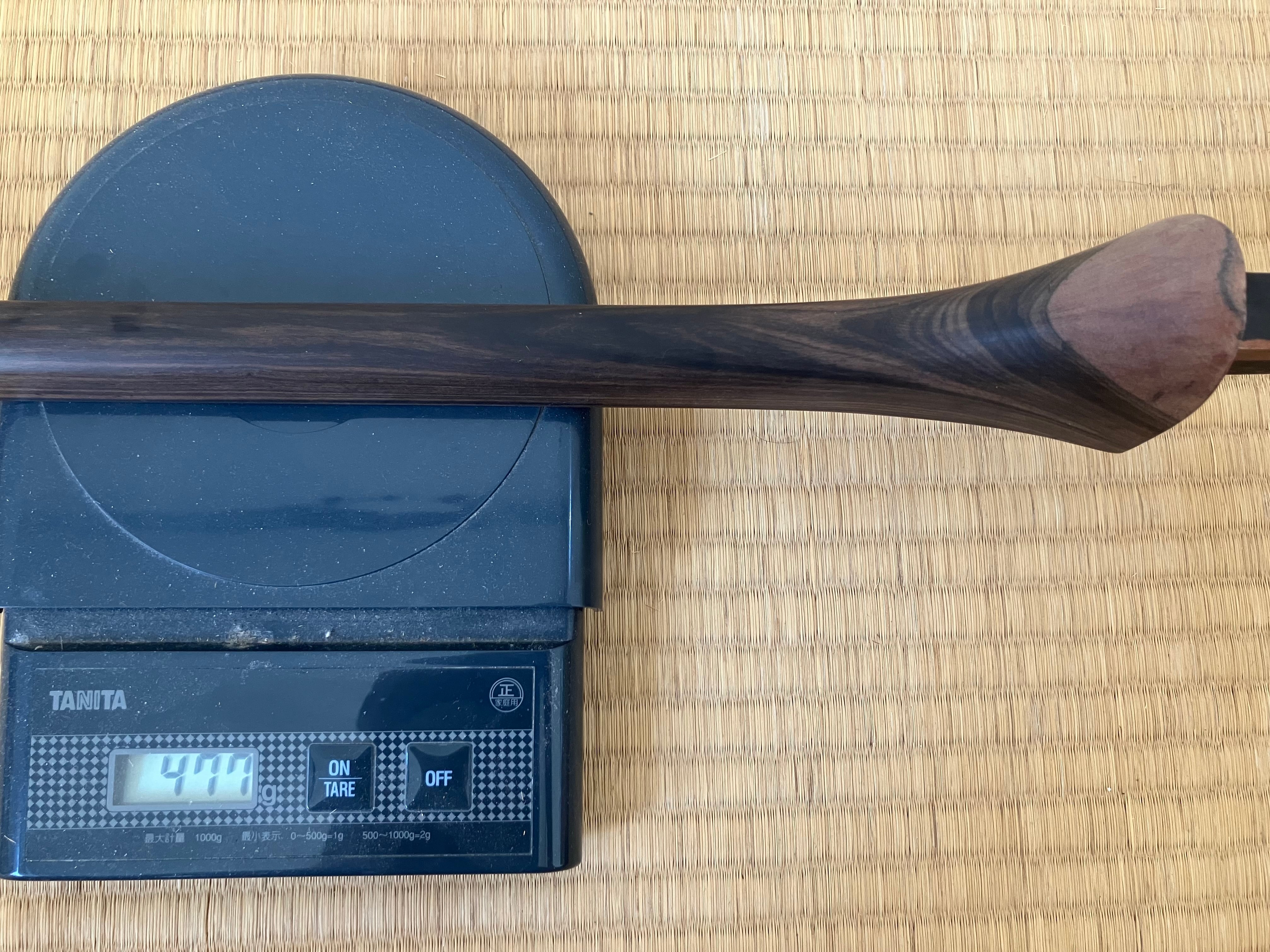 名工国吉真陽氏 小マカビ型 黒檀 オイルフィニッシュ磨き仕上げ