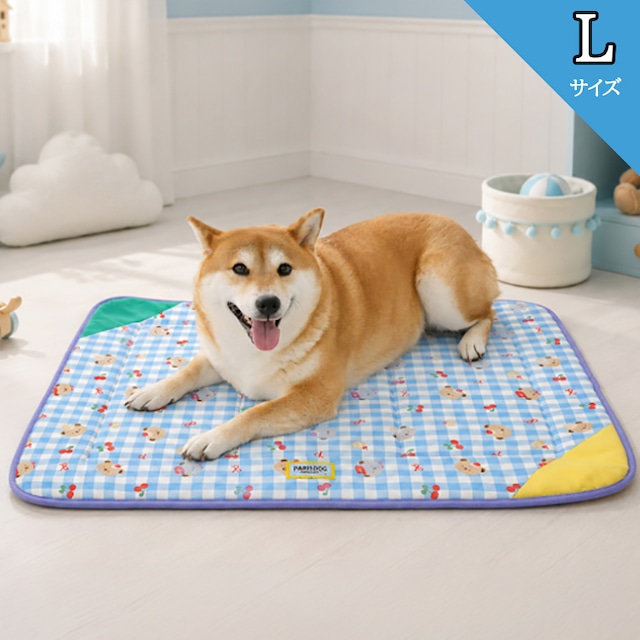 chef bear cool air mesh mat Lサイズ / 犬 夏用 マット 接触冷感 ひんやり ペットマット クール 軽量 軽い メッシュ素 材 大型犬 中型犬 L お出かけ 運びやすい 犬用 猫 暑さ対策 冷感 冷却 韓国 犬服