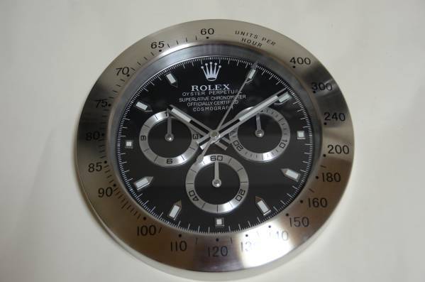 発送後の返品には対応できませんROLEX ロレックス デイトナ 黒 掛け時計　美品人気カラー　3ヶ月使用