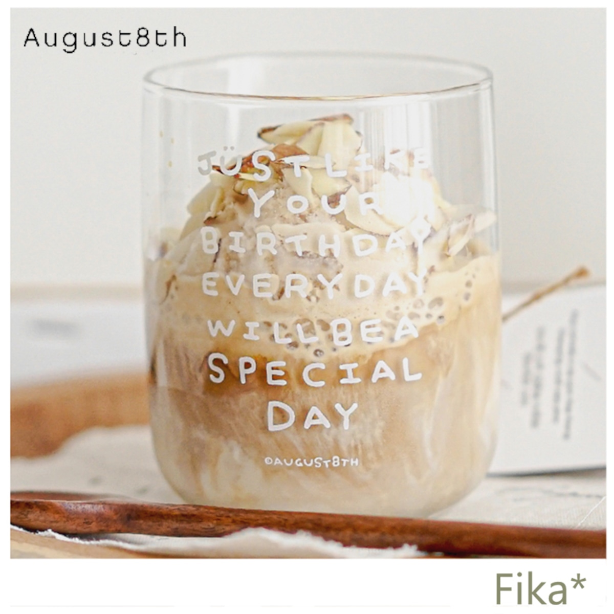 韓国おうちカフェ】人気のAugust8th Birthday バースディ プチ グラス 