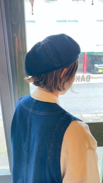 dimples beret  denim color(potto.✖︎dunch hat factory)