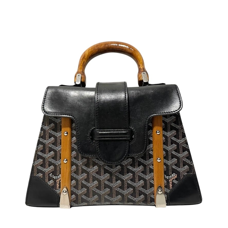 Ultra Rare◇GOYARD Saigon PM Structured 2-Way Handbag/Shoulder Bag Black Men's Women's