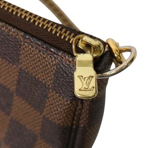 LOUIS VUITTON ルイヴィトン ダミエ ミニポシェットアクセソワール チェーン ポーチ PVC ハンドバッグ ブラウン A-7450