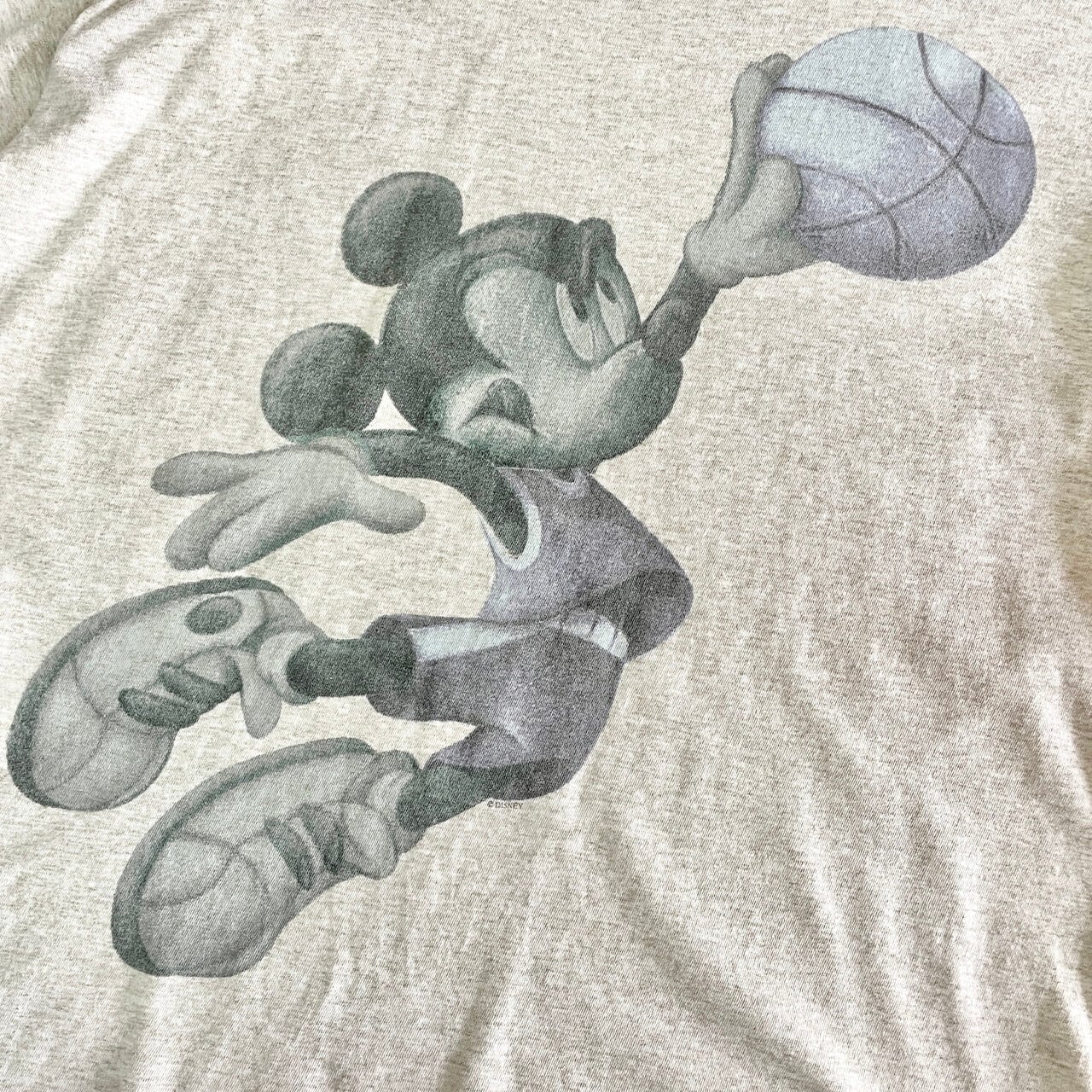 90S USA製 ディズニー ミッキーマウス 刺繍 キャラクター Tシャツ