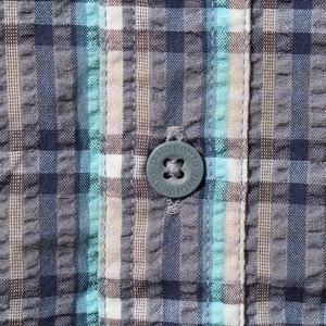 極美品 M 青 Puckerware Shirt Patagonia パッカーウェアシャツ パタゴニア  シアサッカー