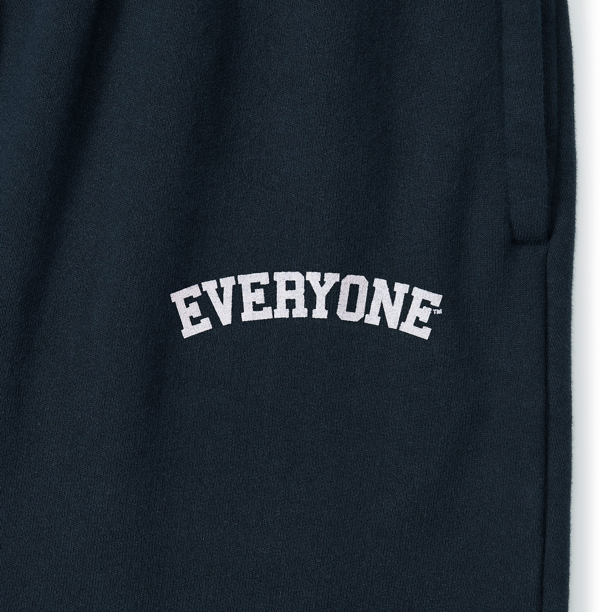 everyone collegiate logo classic sweat shorts (NAVY) | everyone