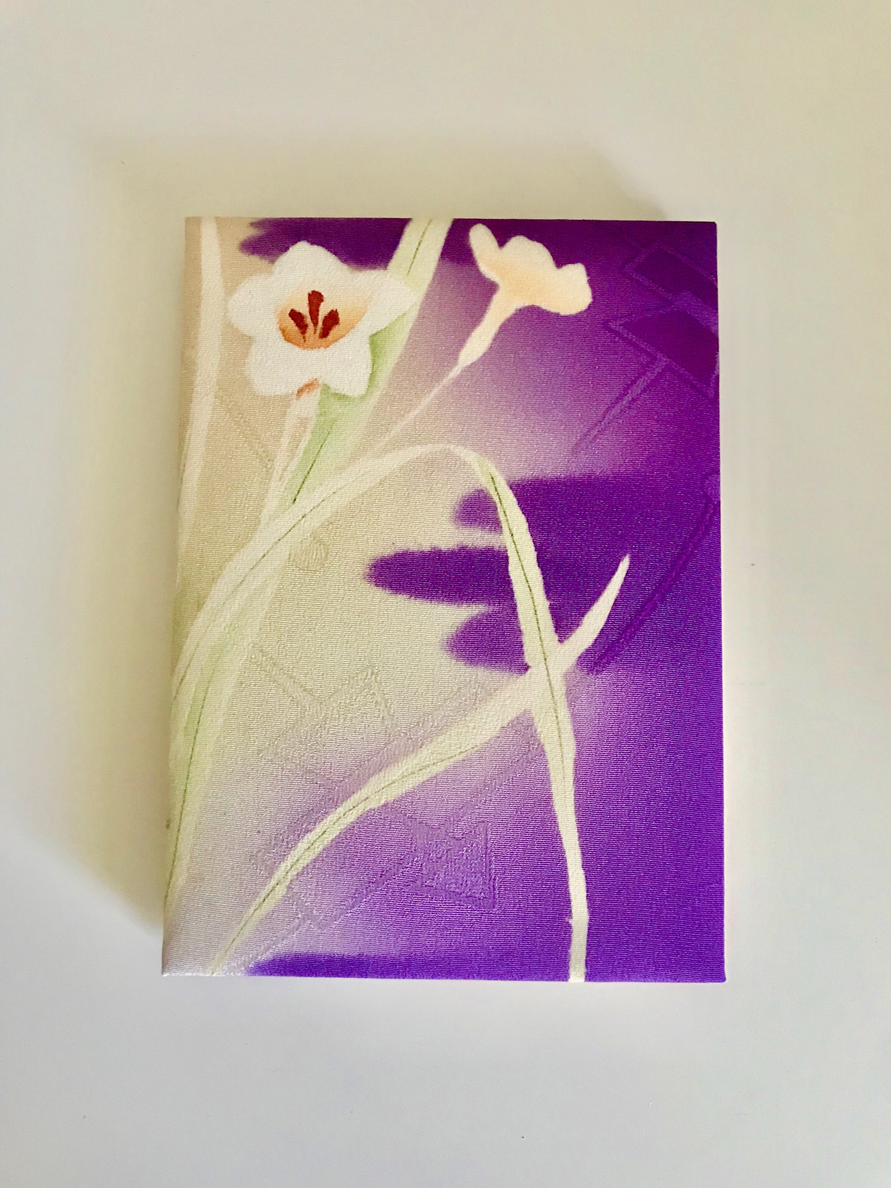 花柄 紫　御朱印帳